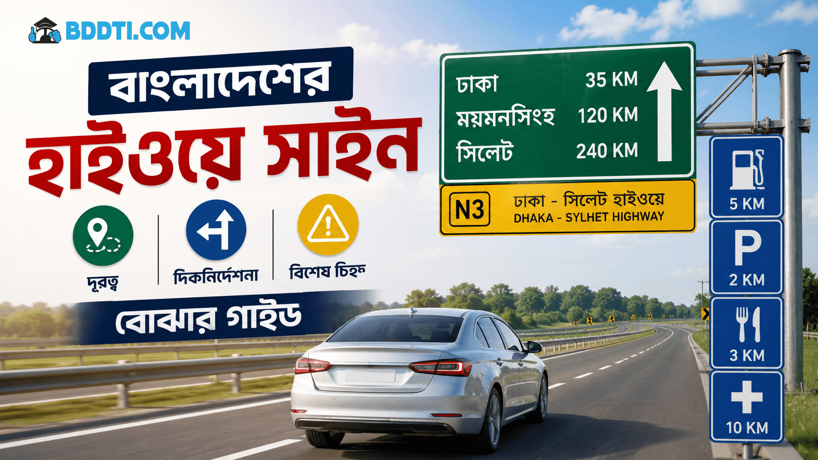 হাইওয়ে সাইন বোঝার গাইড | Highway Signs Bangladesh | BDDTI
