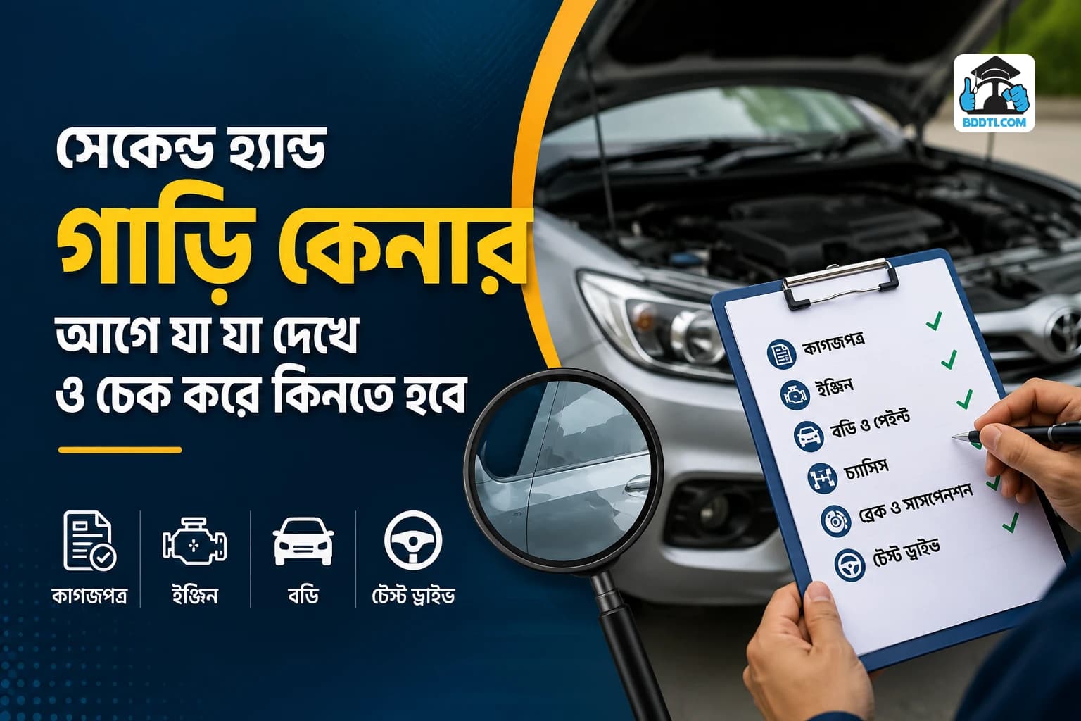 সেকেন্ড হ্যান্ড গাড়ি কেনার চেকলিস্ট | Used Car Buying Guide | BDDTI