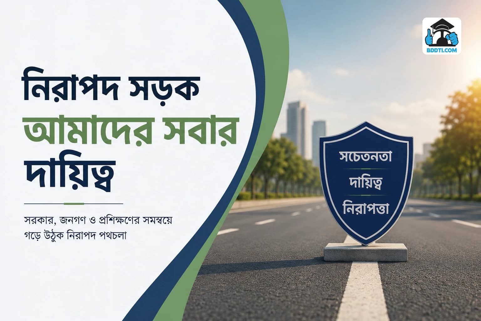নিরাপদ সড়ক গঠনে জনগণ ও সরকারের ভূমিকা | Road Safety Responsibility Bangladesh | BDDTI