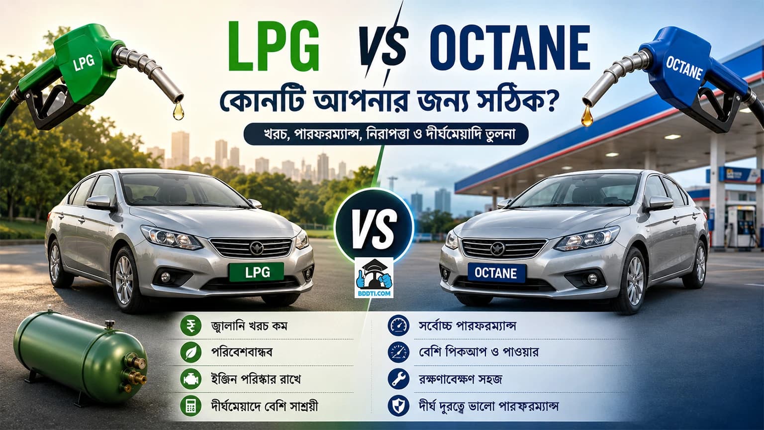 LPG vs Octane Car: বাংলাদেশে কোনটি বেশি লাভজনক? খরচ, পারফরম্যান্স, নিরাপত্তা ও দীর্ঘমেয়াদি তুলনা