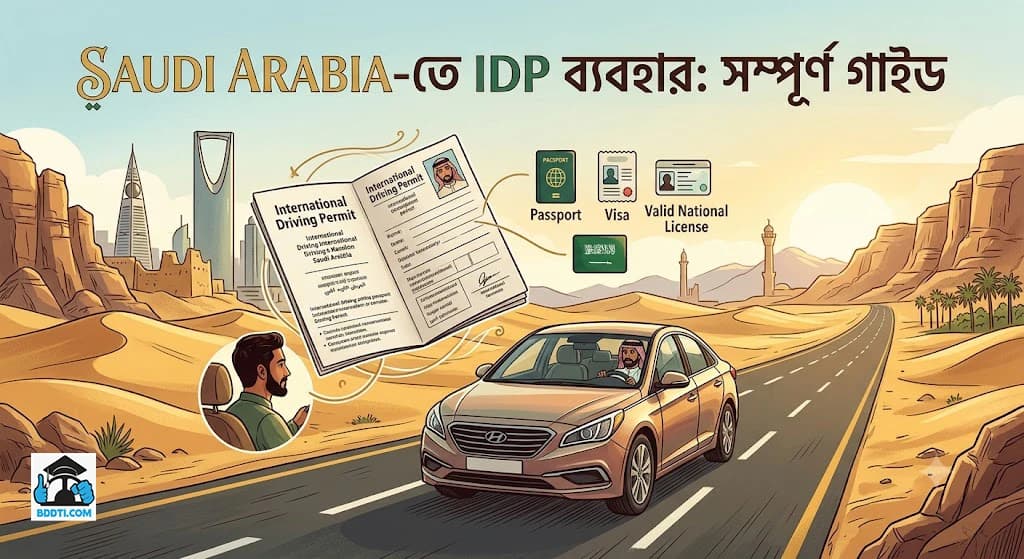 Saudi Arabia-তে IDP দিয়ে কিভাবে গাড়ি চালাবেন?