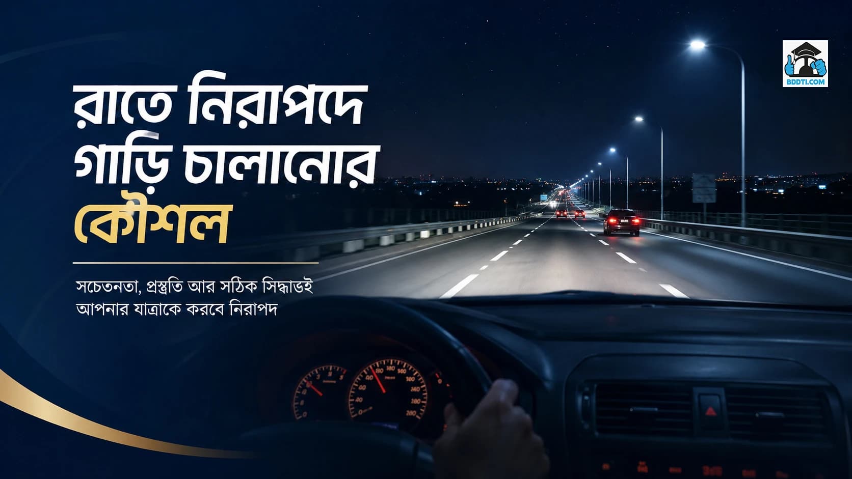 রাতে নিরাপদে গাড়ি চালানোর কৌশল