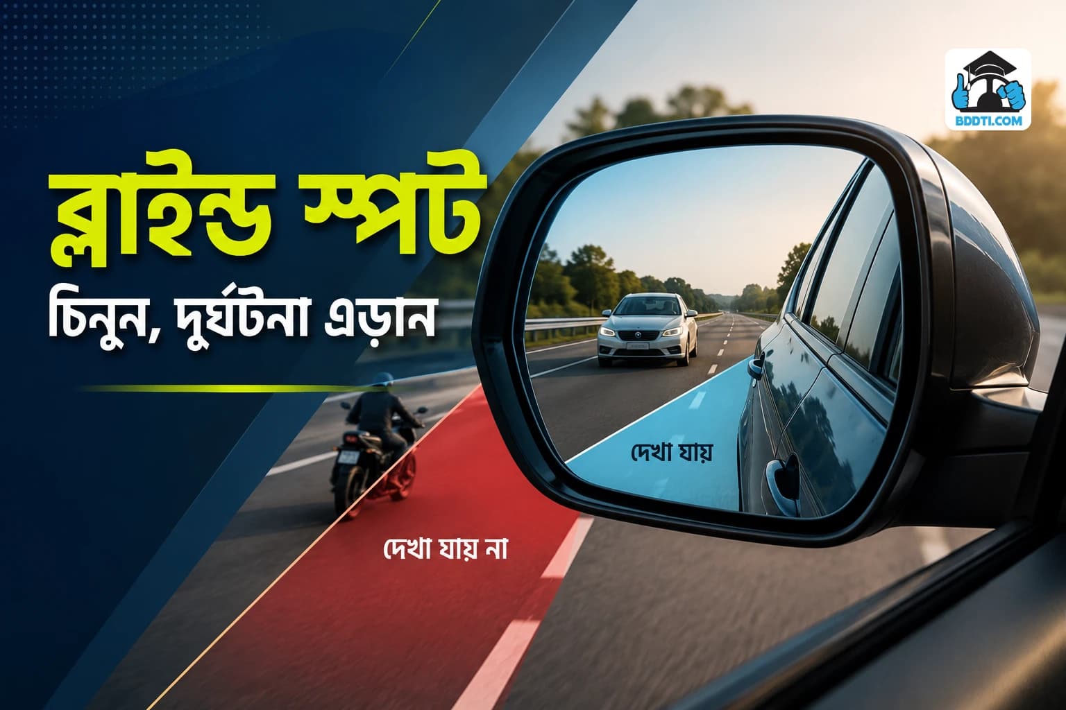 গাড়ির Blind Spot কী? আয়নায় না দেখা বিপজ্জনক অংশ সম্পর্কে যা জানা জরুরি | Blind Spot Guide | BDDTI