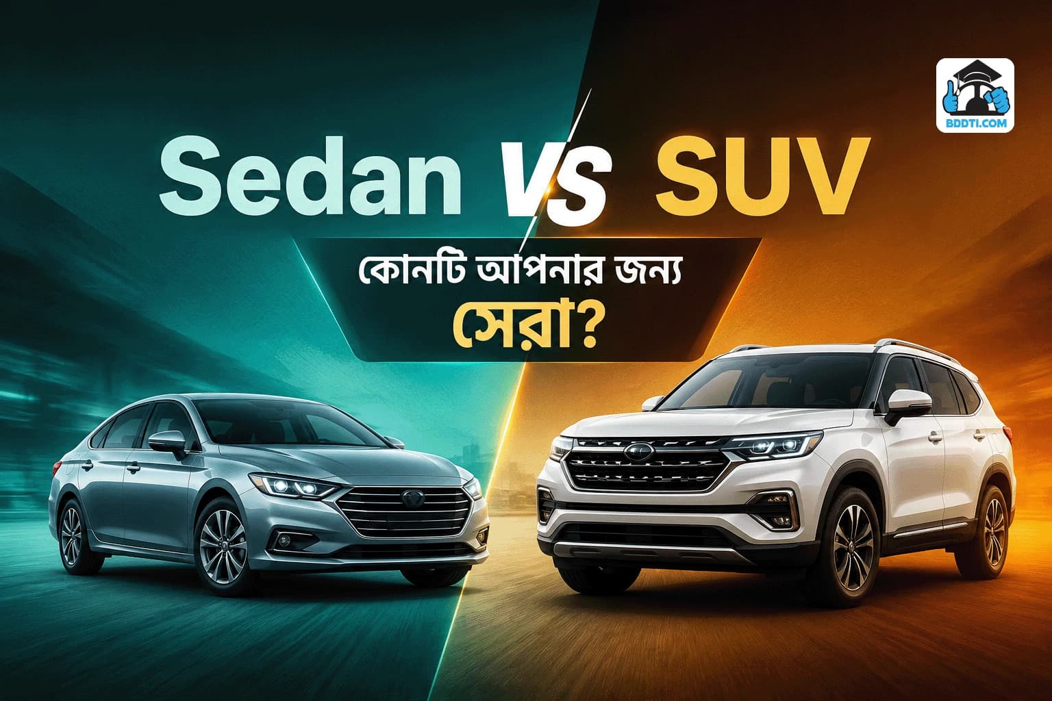 Sedan বনাম SUV: কোন ধরনের গাড়ি আপনার প্রয়োজনের জন্য সেরা? সুবিধা, অসুবিধা ও সম্পূর্ণ তুলনা | BDDTI
