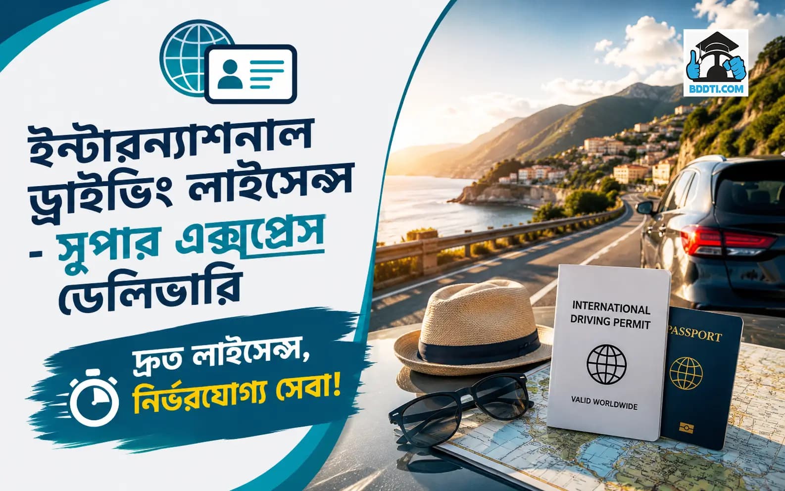 ইন্টারন্যাশনাল ড্রাইভিং লাইসেন্স -(সুপার এক্সপ্রেস ডেলিভারি)