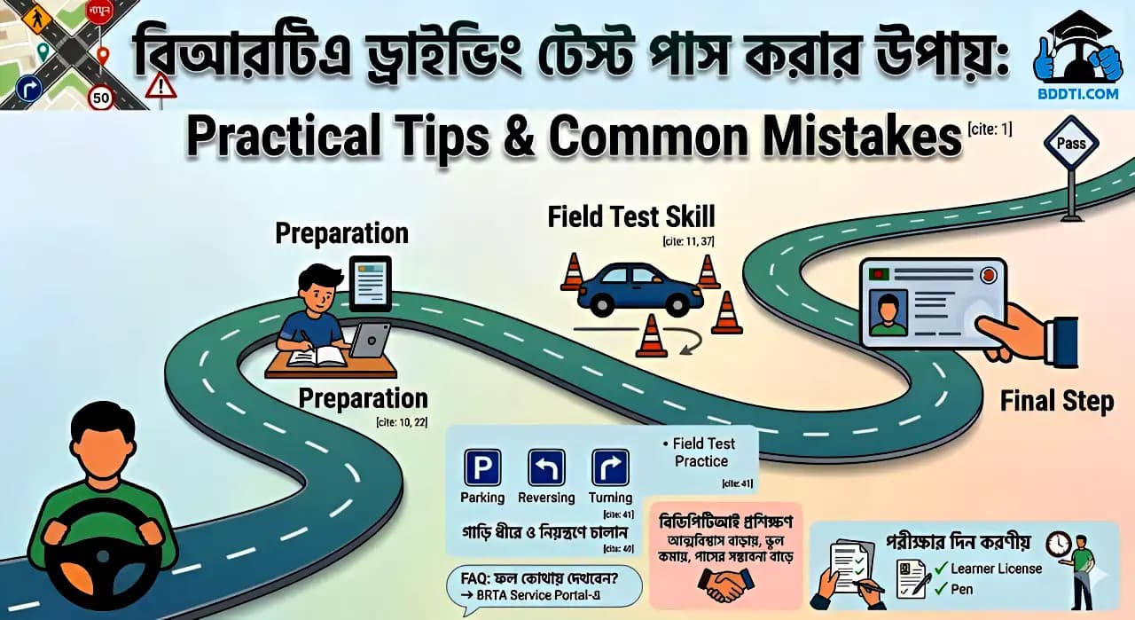 বিআরটিএ ড্রাইভিং টেস্ট পাস করার উপায় | Driving Test Preparation