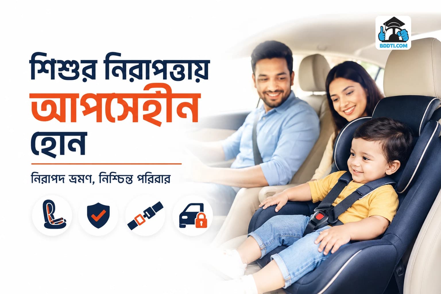 গাড়িতে শিশুদের নিরাপদে বসানোর নিয়ম | Child Safety in Car Detailed Guide | BDDTI