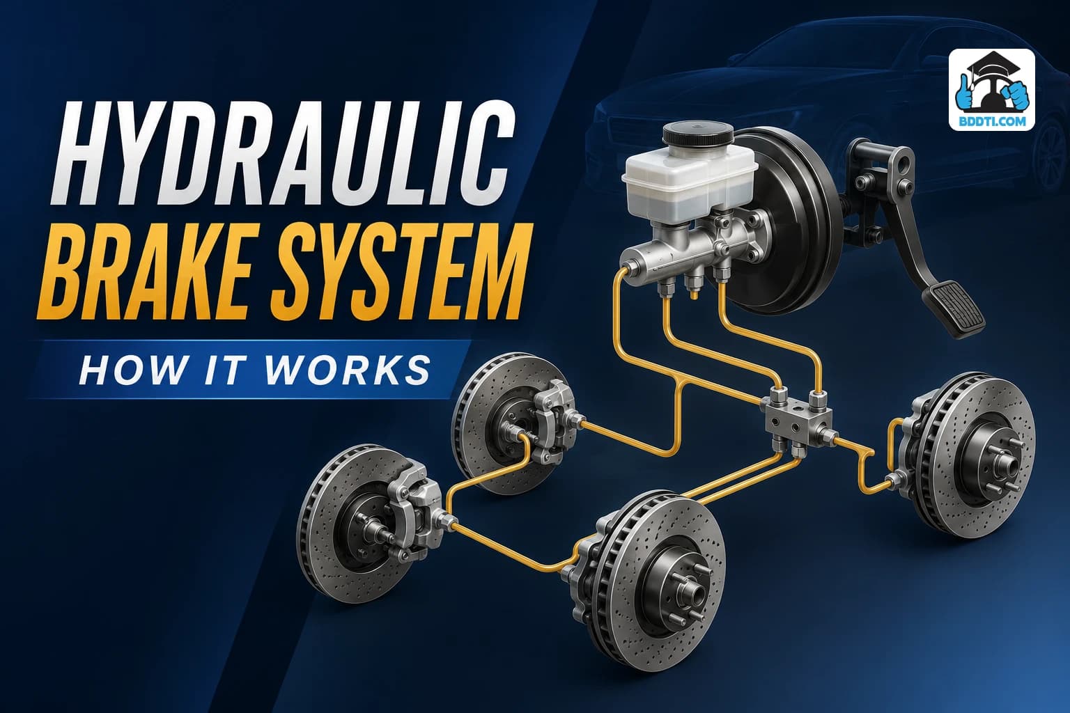 Hydraulic Brake System কীভাবে কাজ করে? | Complete Brake Guide | BDDTI