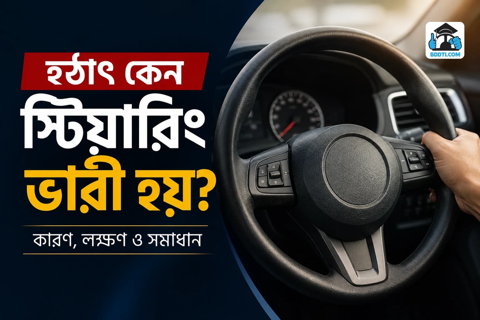 Steering Wheel ভারী হয়ে গেলে কী করবেন? | Power Steering Problems Guide | BDDTI