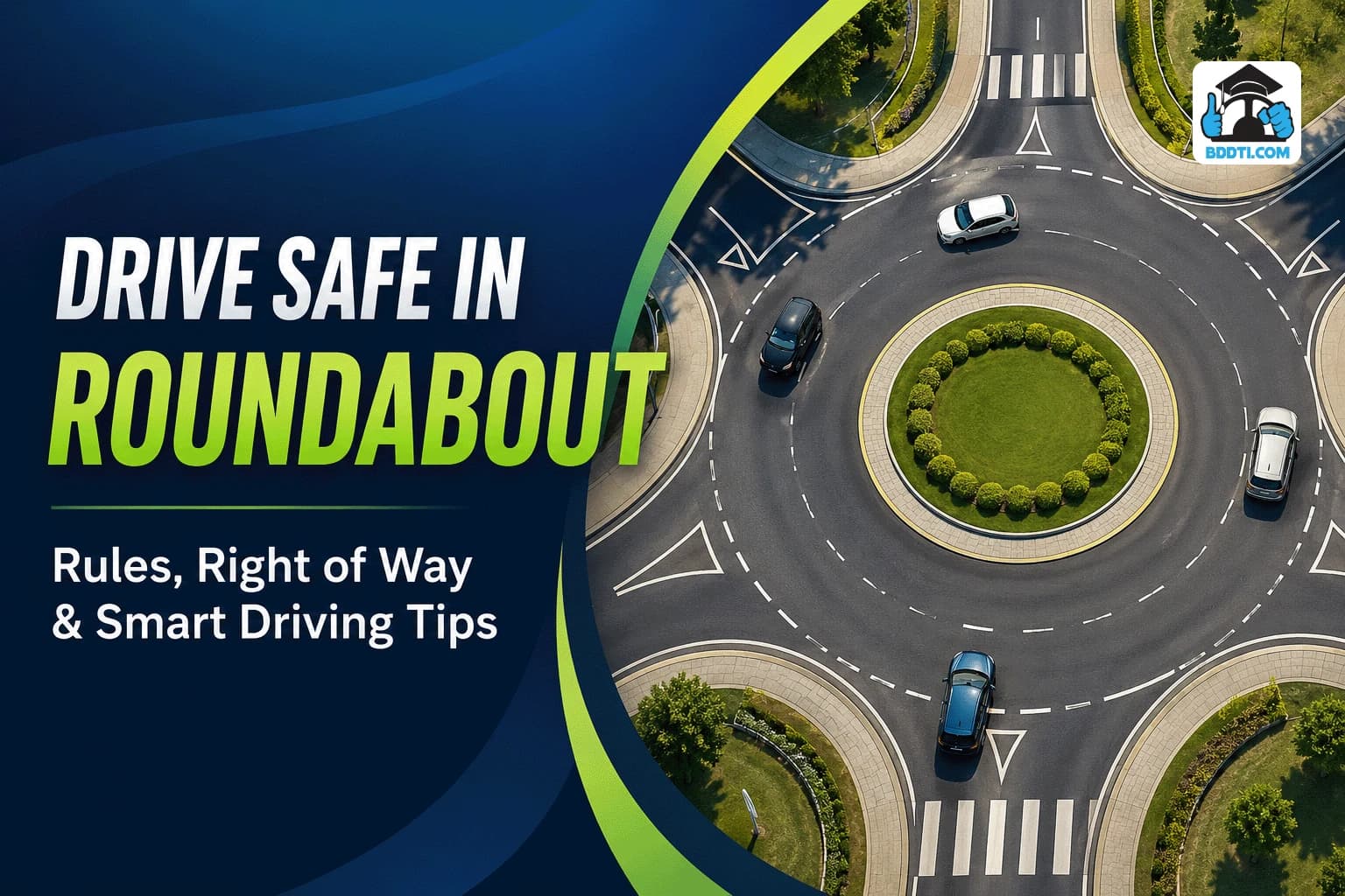 Roundabout-এ গাড়ি চালানোর সঠিক নিয়ম কী? | Roundabout Driving Guide | BDDTI
