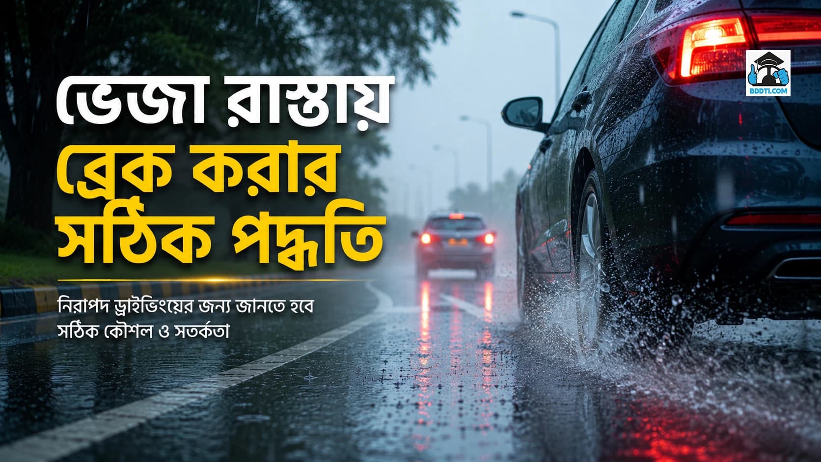 ভেজা রাস্তায় ব্রেক করার সঠিক পদ্ধতি