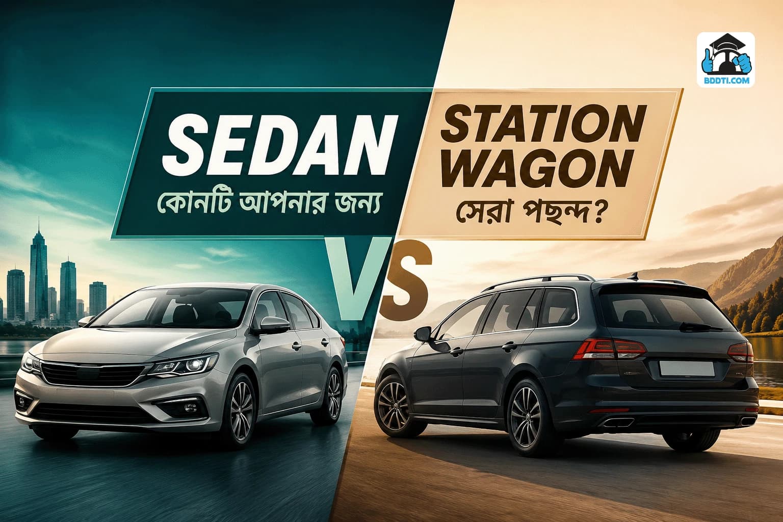 Sedan বনাম Station Wagon (Wagon Shape): দৈনন্দিন ব্যবহার, পারিবারিক ভ্রমণ ও লাগেজ বহনের জন্য কোনটি ভালো? | BDDTI