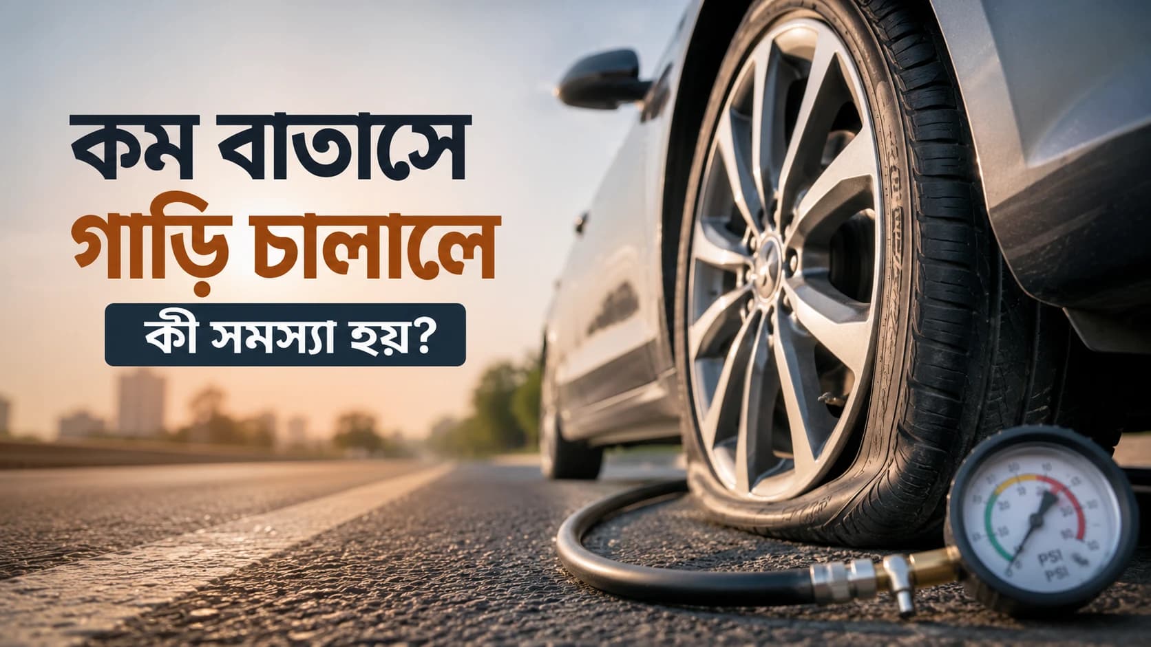 কম বাতাসে গাড়ি চালালে কী সমস্যা হয়? কারণ, ঝুঁকি ও নিরাপদ সমাধান